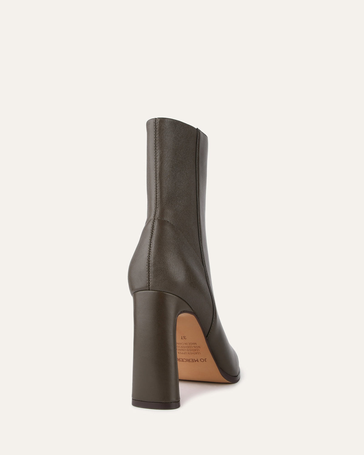 JEMIMA HIGH ANKLE BOOTS DARK OLIVE LEATHER
