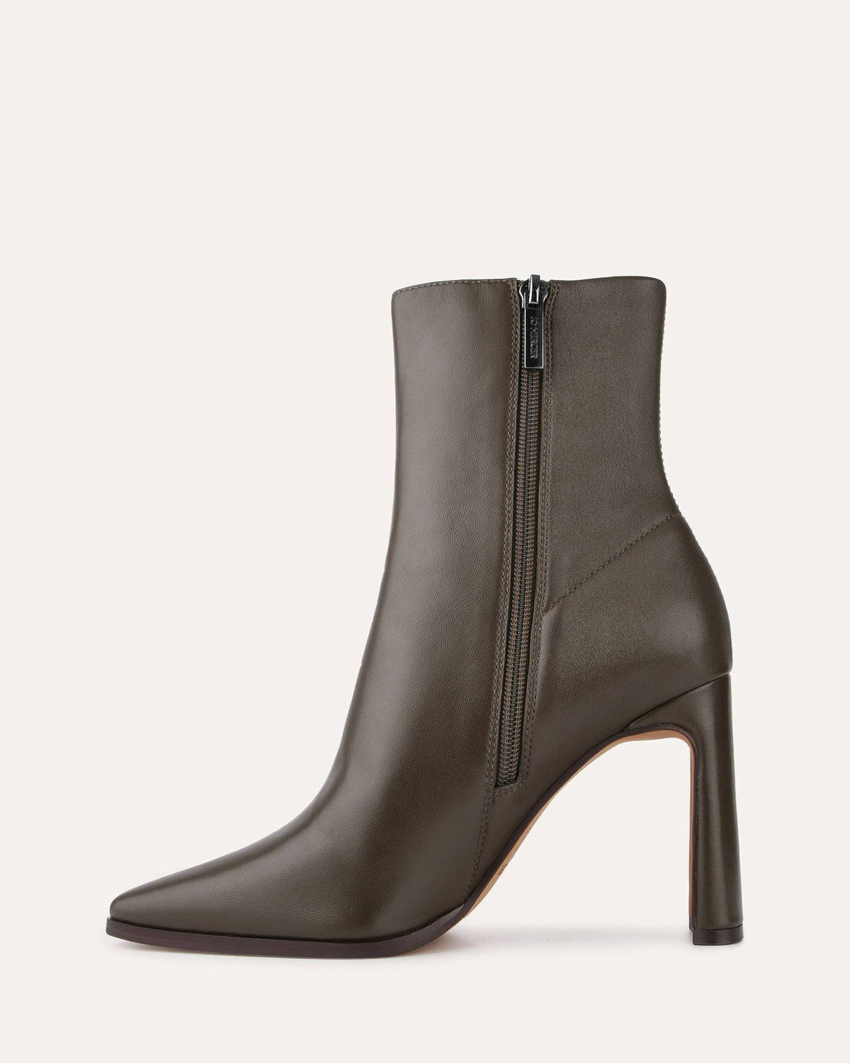 JEMIMA HIGH ANKLE BOOTS DARK OLIVE LEATHER