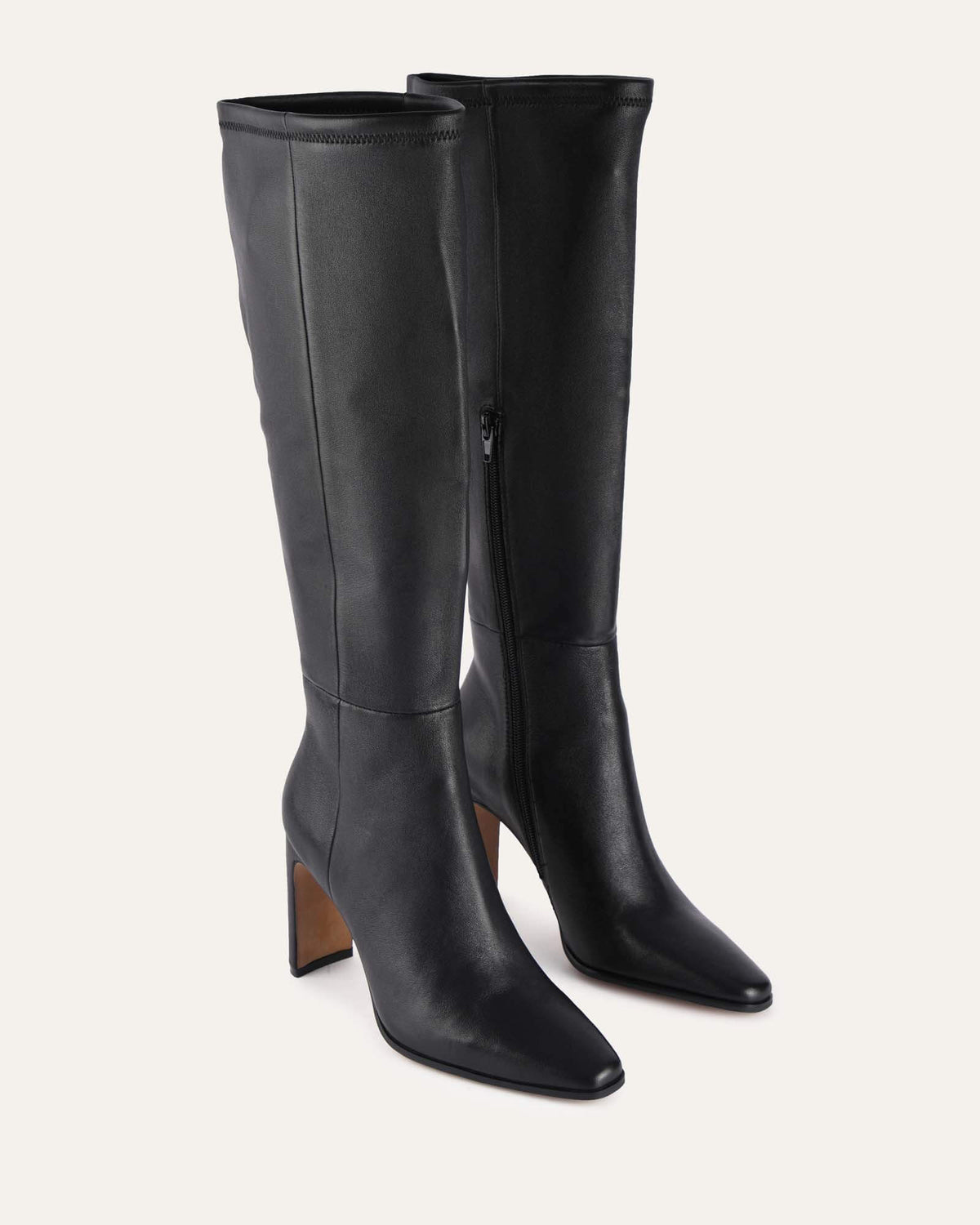 JOLENE KNEE BOOTS BLACK LEATHER