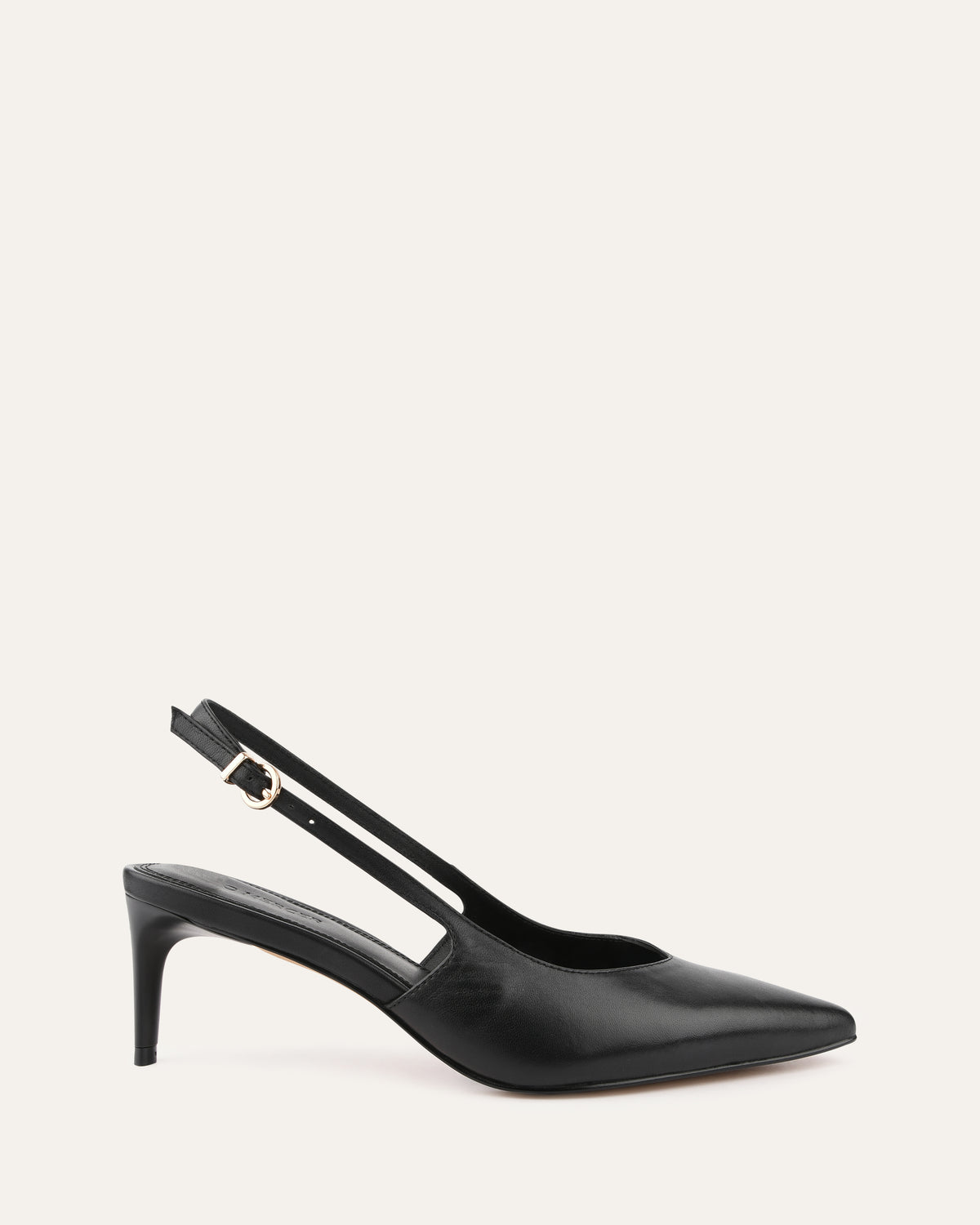 JULIAN MID HEELS BLACK LEATHER