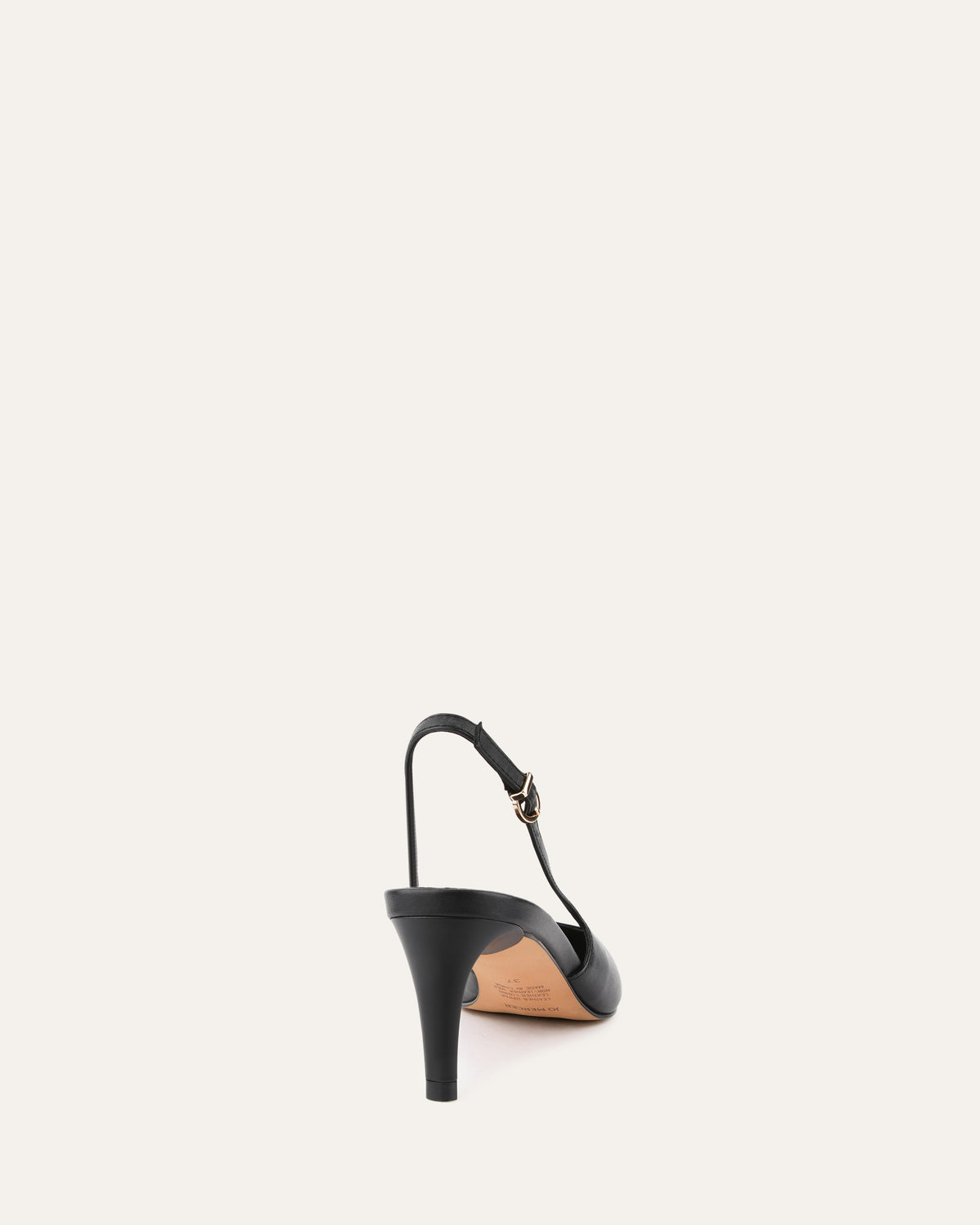 JULIAN MID HEELS BLACK LEATHER