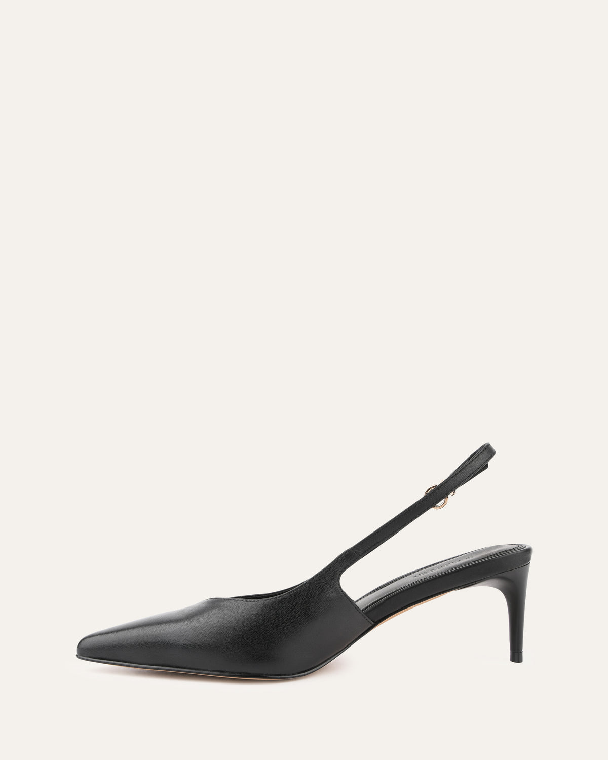 JULIAN MID HEELS BLACK LEATHER