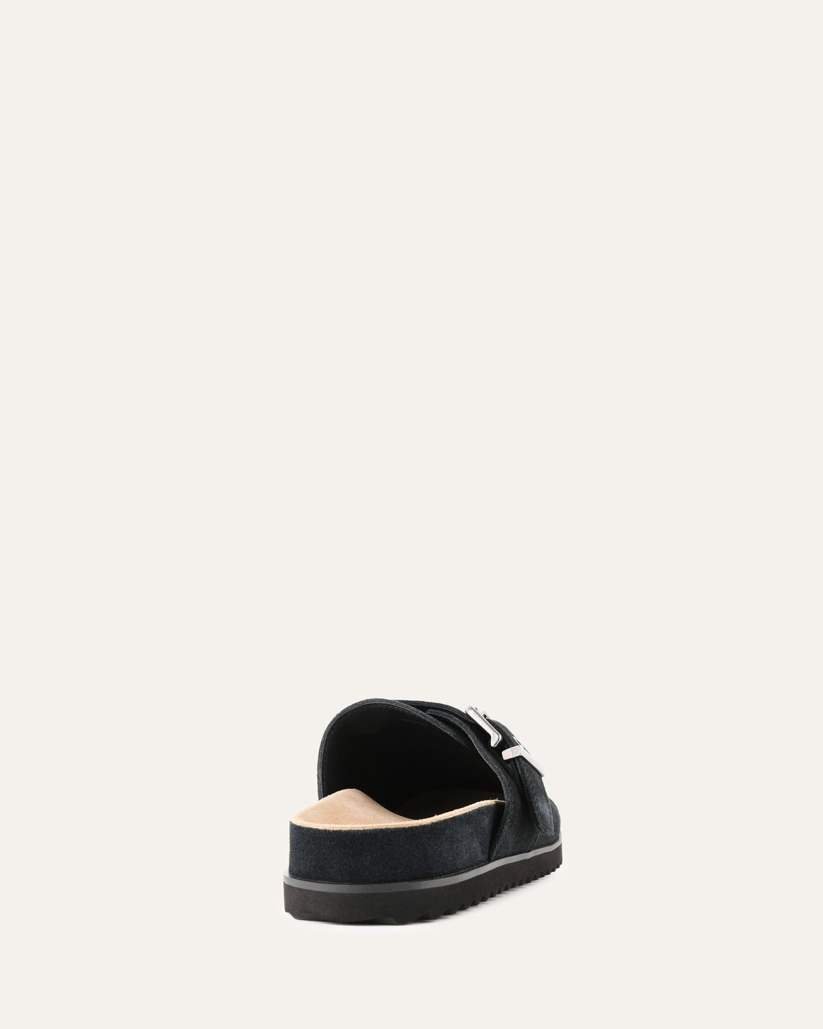 JUNO CASUAL FLATS WASHED BLACK SUEDE