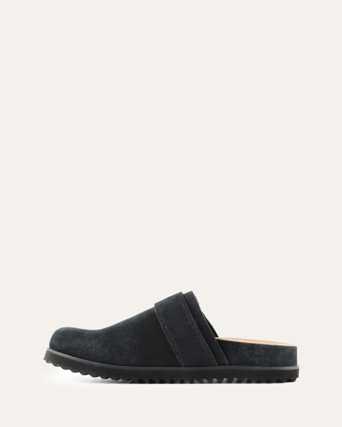 JUNO CASUAL FLATS WASHED BLACK SUEDE