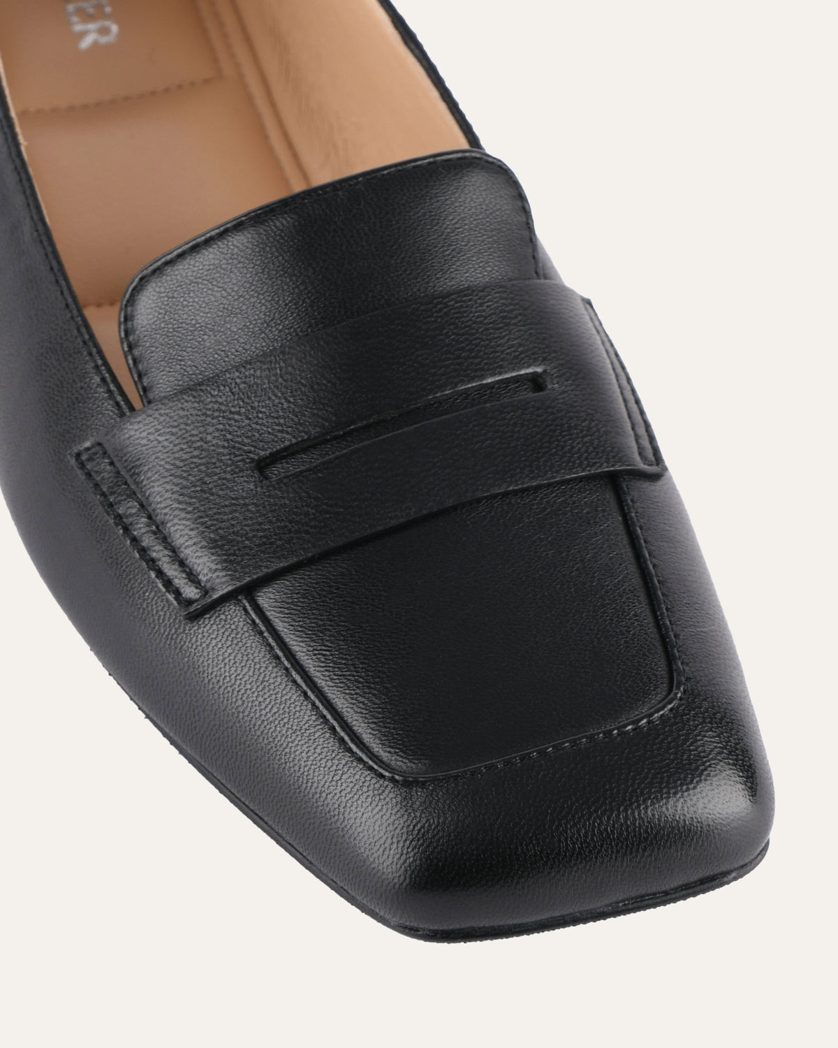 KENNEDY CASUAL FLATS BLACK LEATHER