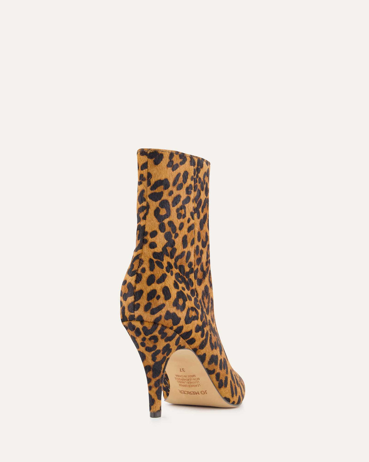 LOTTIE HIGH ANKLE BOOTS LEOPARD PRINT LEATHER