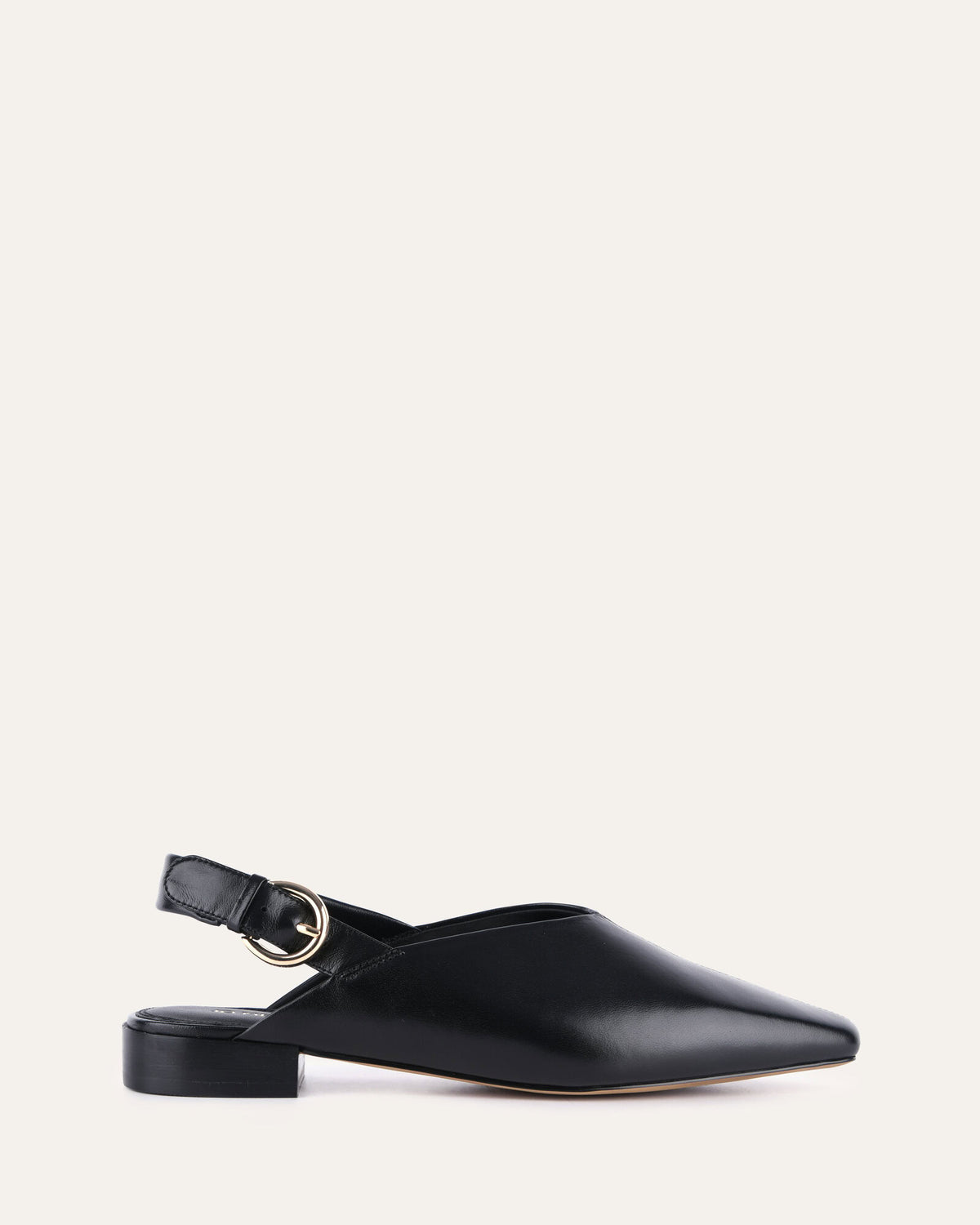 LILLIAN CASUAL FLATS BLACK LEATHER