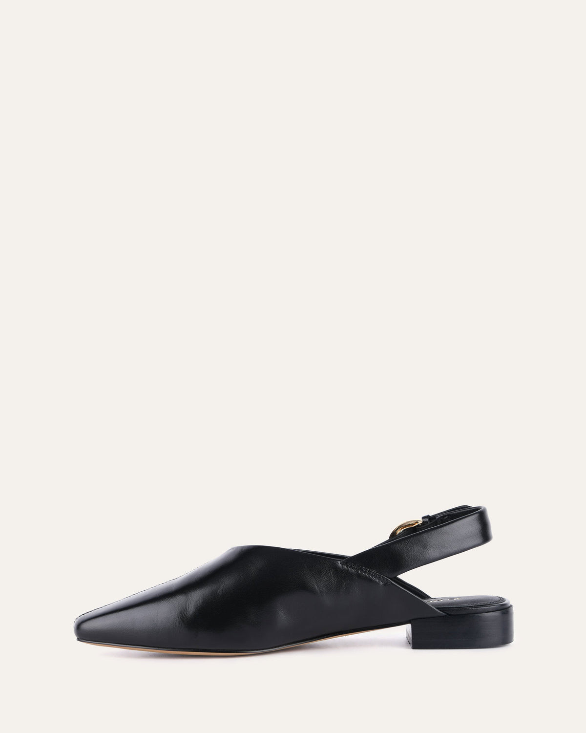 LILLIAN CASUAL FLATS BLACK LEATHER