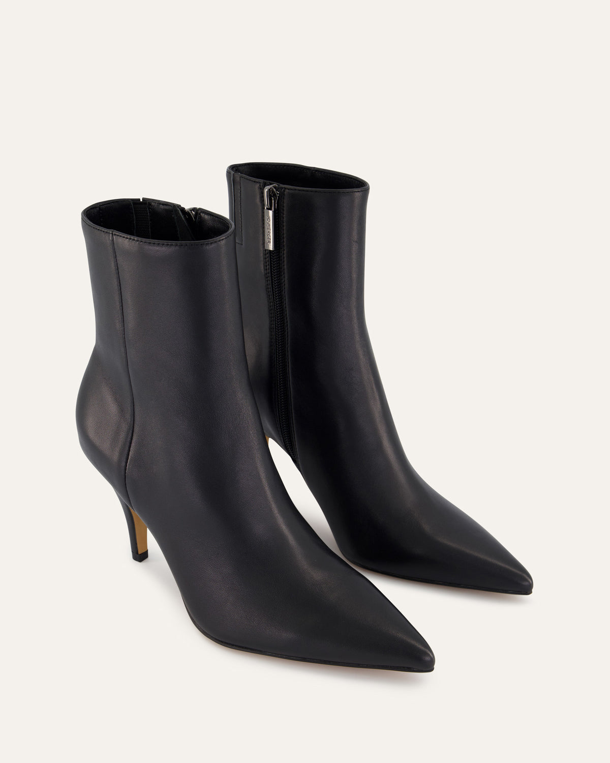 LOTTIE HIGH ANKLE BOOTS BLACK LEATHER