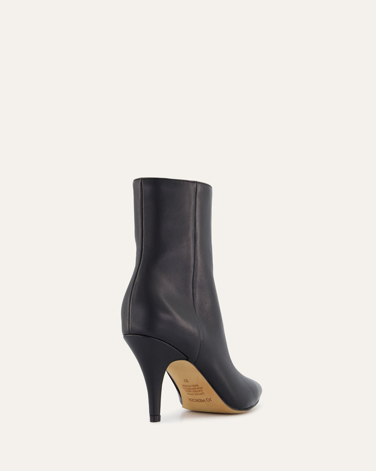 LOTTIE HIGH ANKLE BOOTS BLACK LEATHER