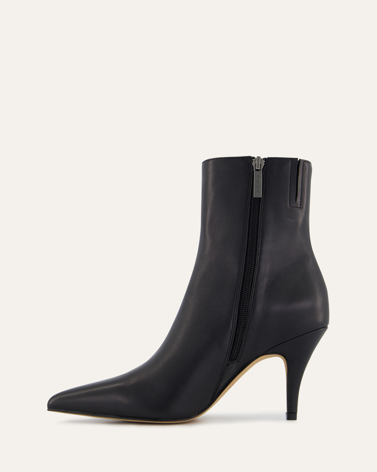 LOTTIE HIGH ANKLE BOOTS BLACK LEATHER