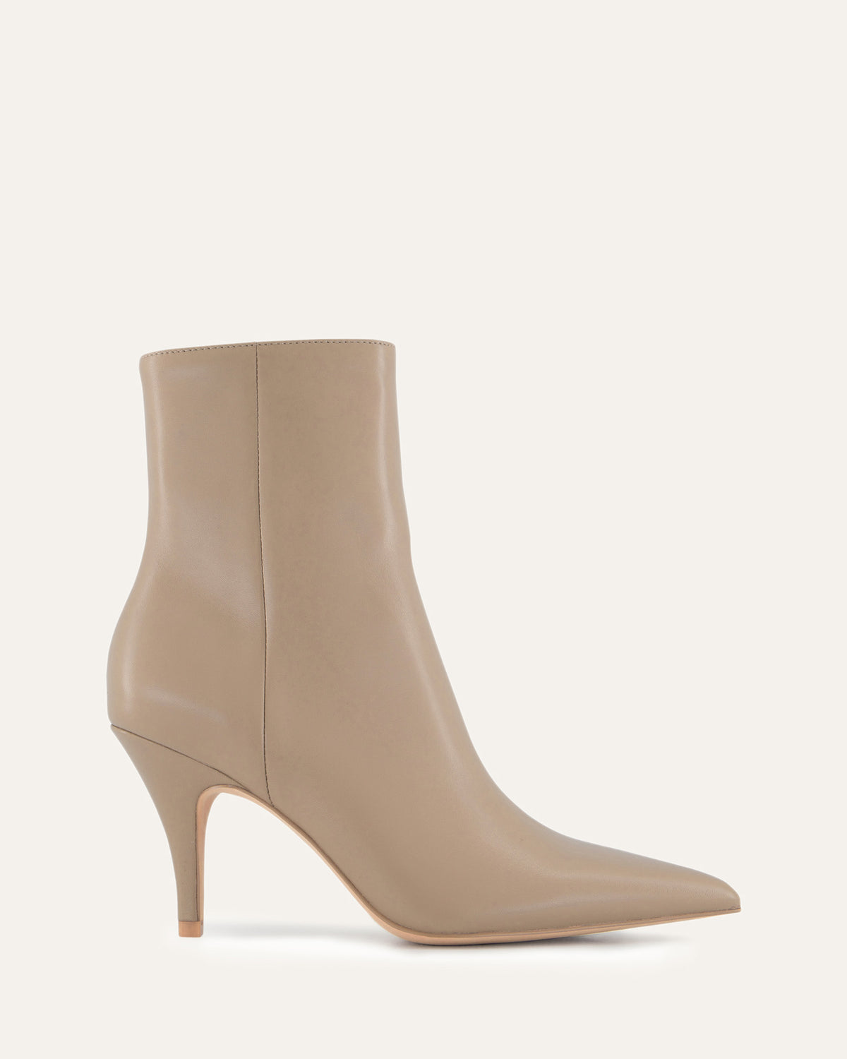 LOTTIE HIGH ANKLE BOOTS TAUPE LEATHER