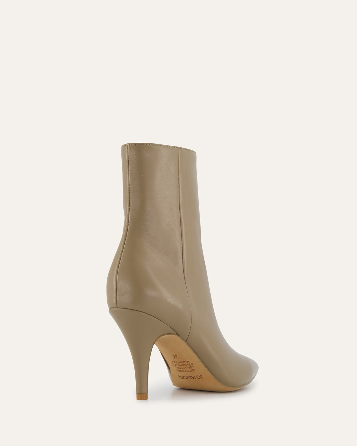 LOTTIE HIGH ANKLE BOOTS TAUPE LEATHER