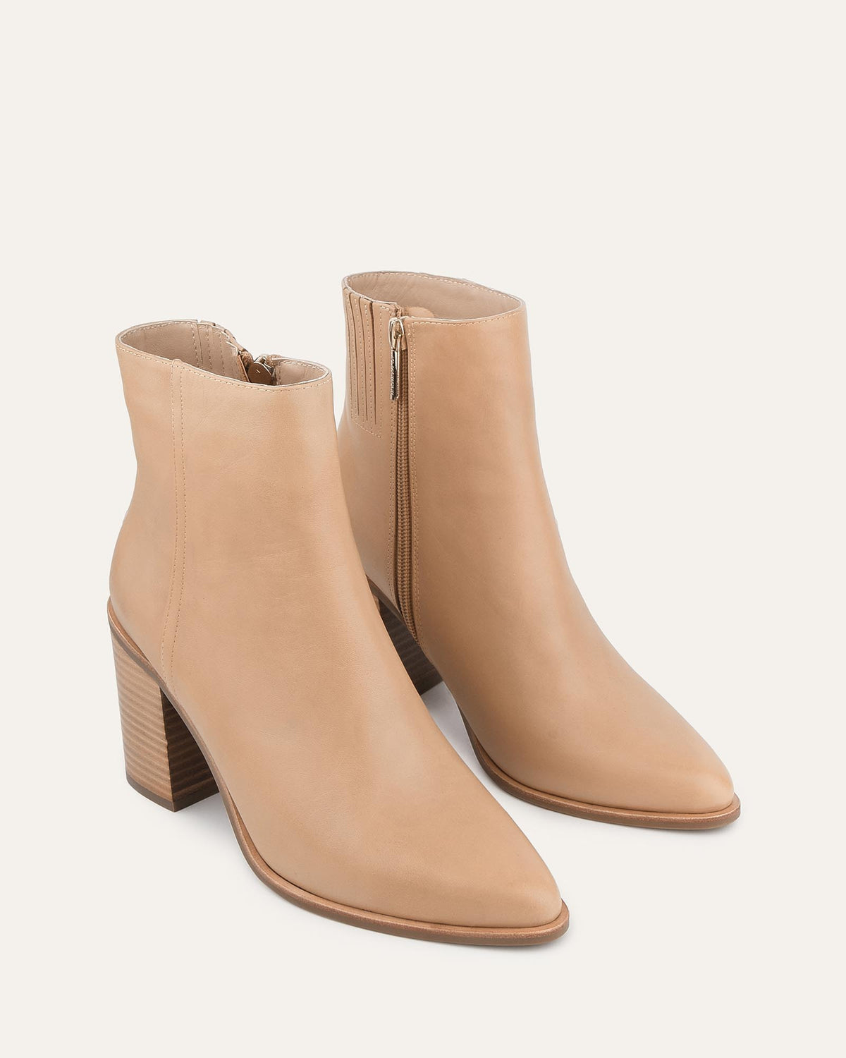 LUNA HIGH ANKLE BOOTS BUTTERSCOTCH LEATHER