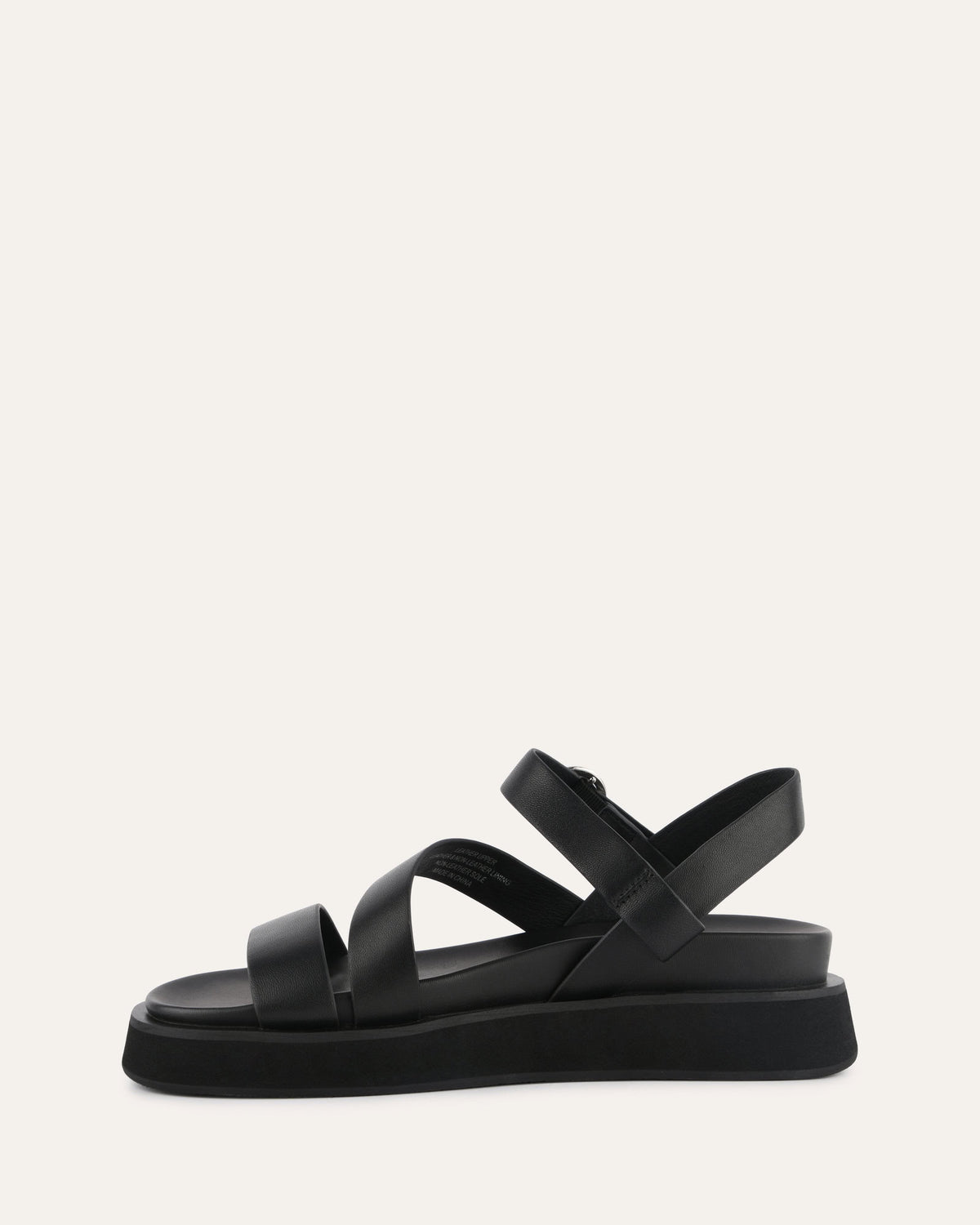 MARAIS FLAT SANDALS BLACK LEATHER