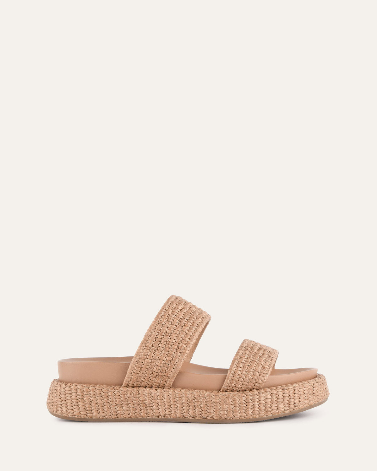 MARCO FLAT SANDALS TAN RAFFIA