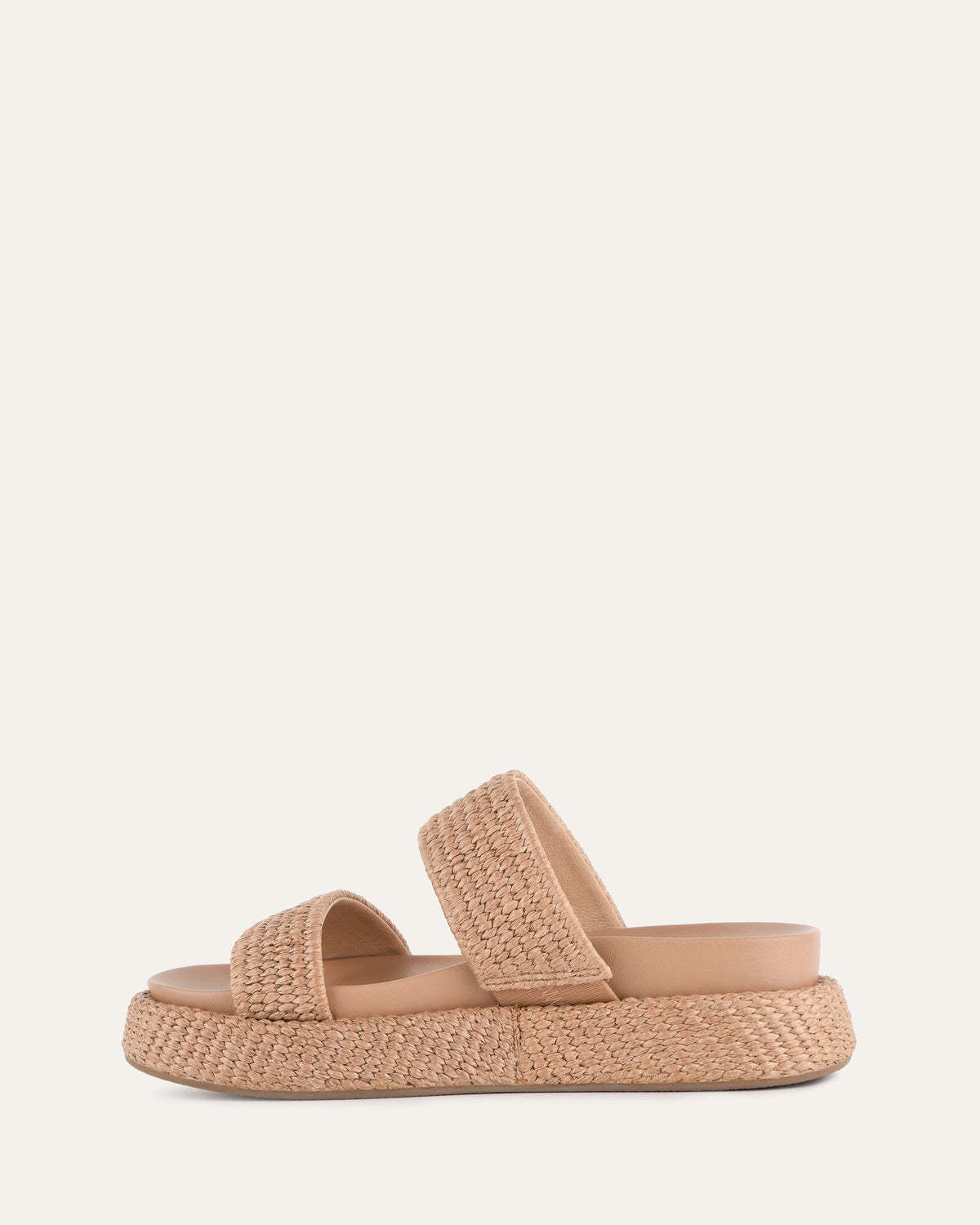 MARCO FLAT SANDALS TAN RAFFIA