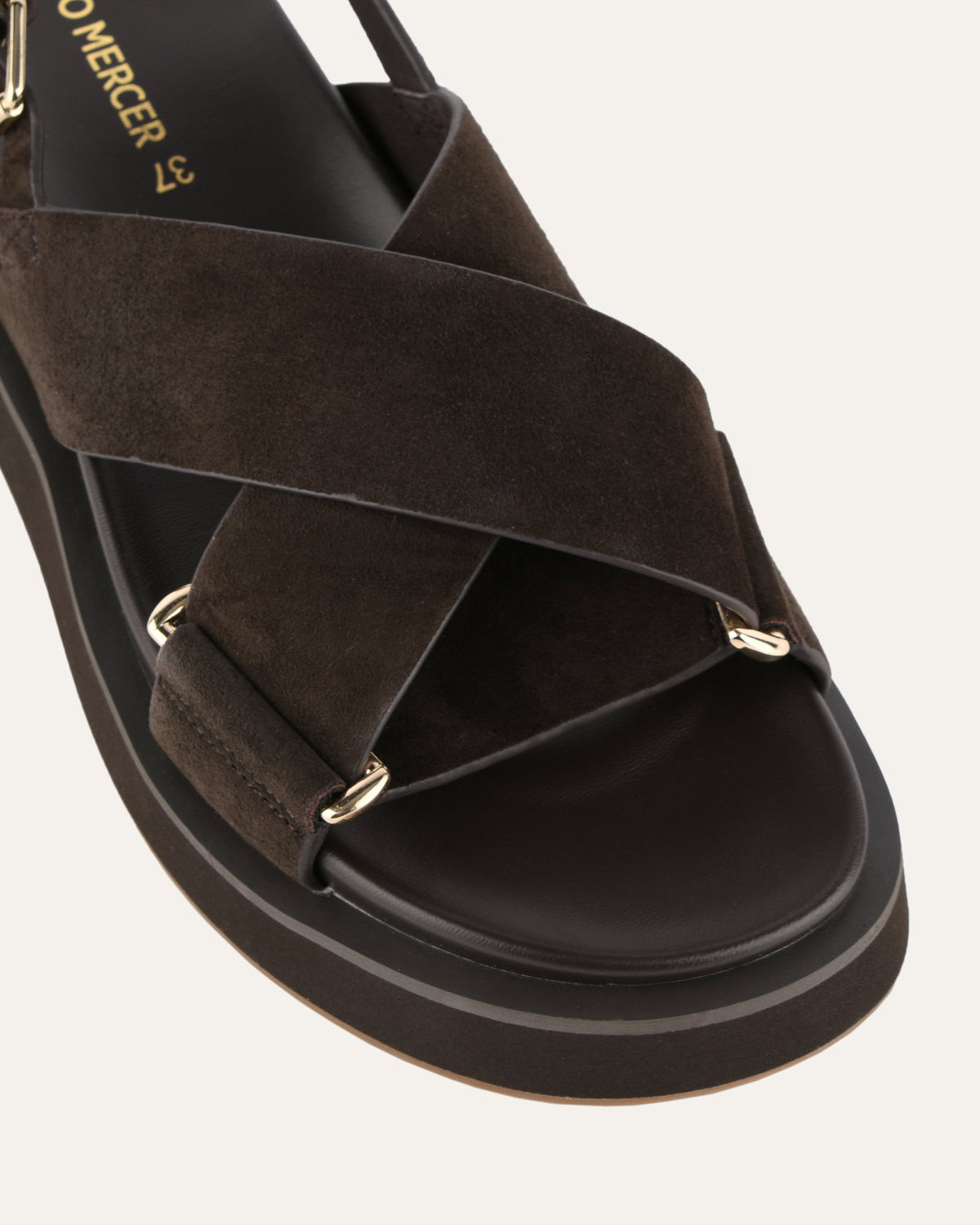 MARLEY FLAT SANDALS ESPRESSO SUEDE