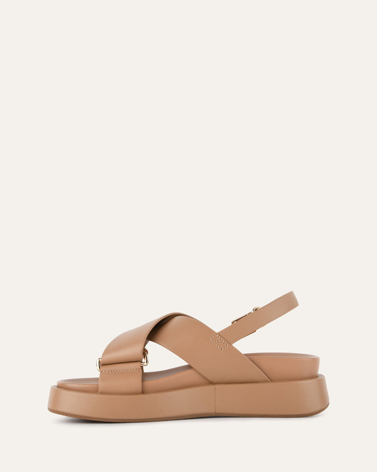 MARLEY FLAT SANDALS TAN LEATHER