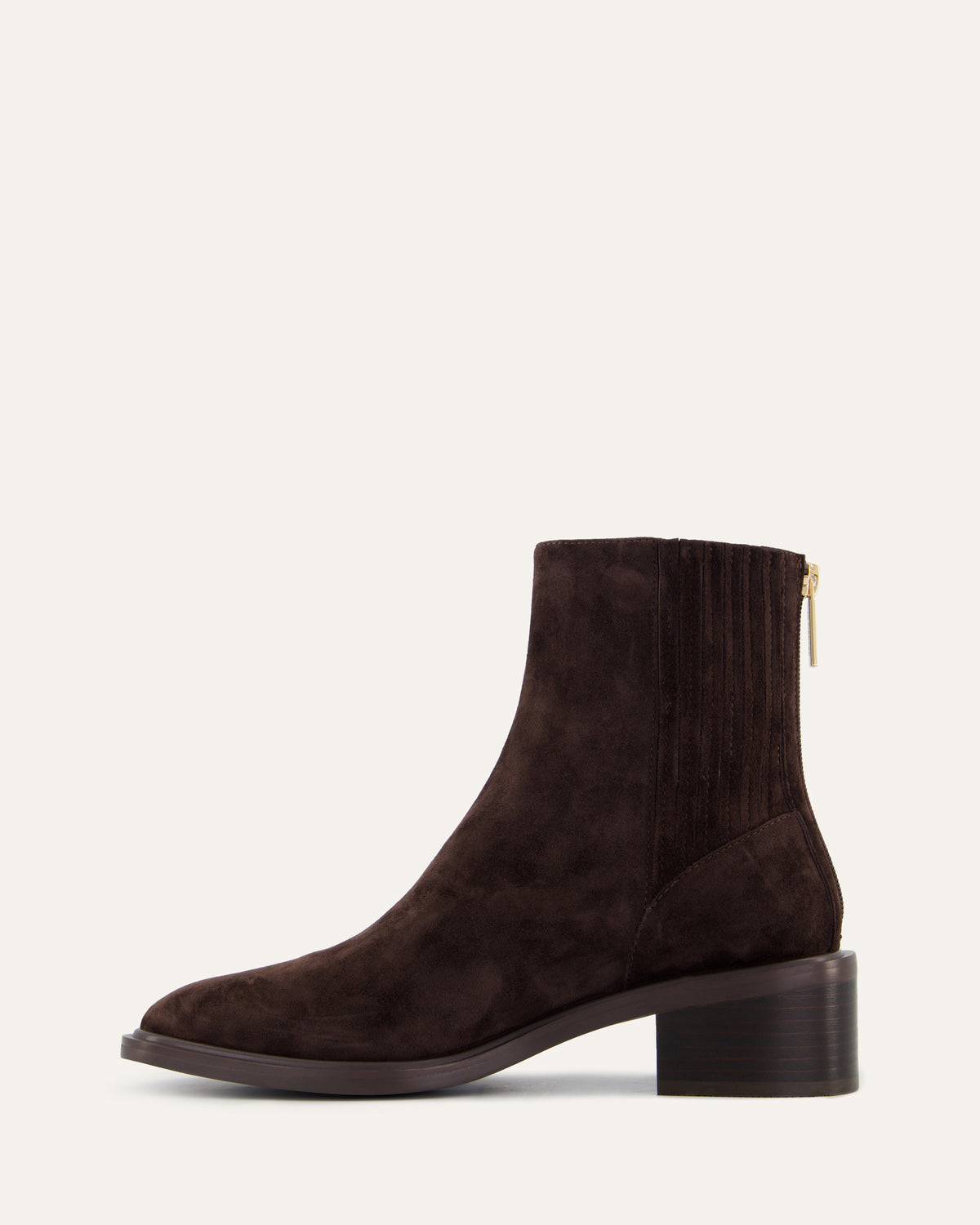 MASON FLAT ANKLE BOOTS BITTER CHOC SUEDE