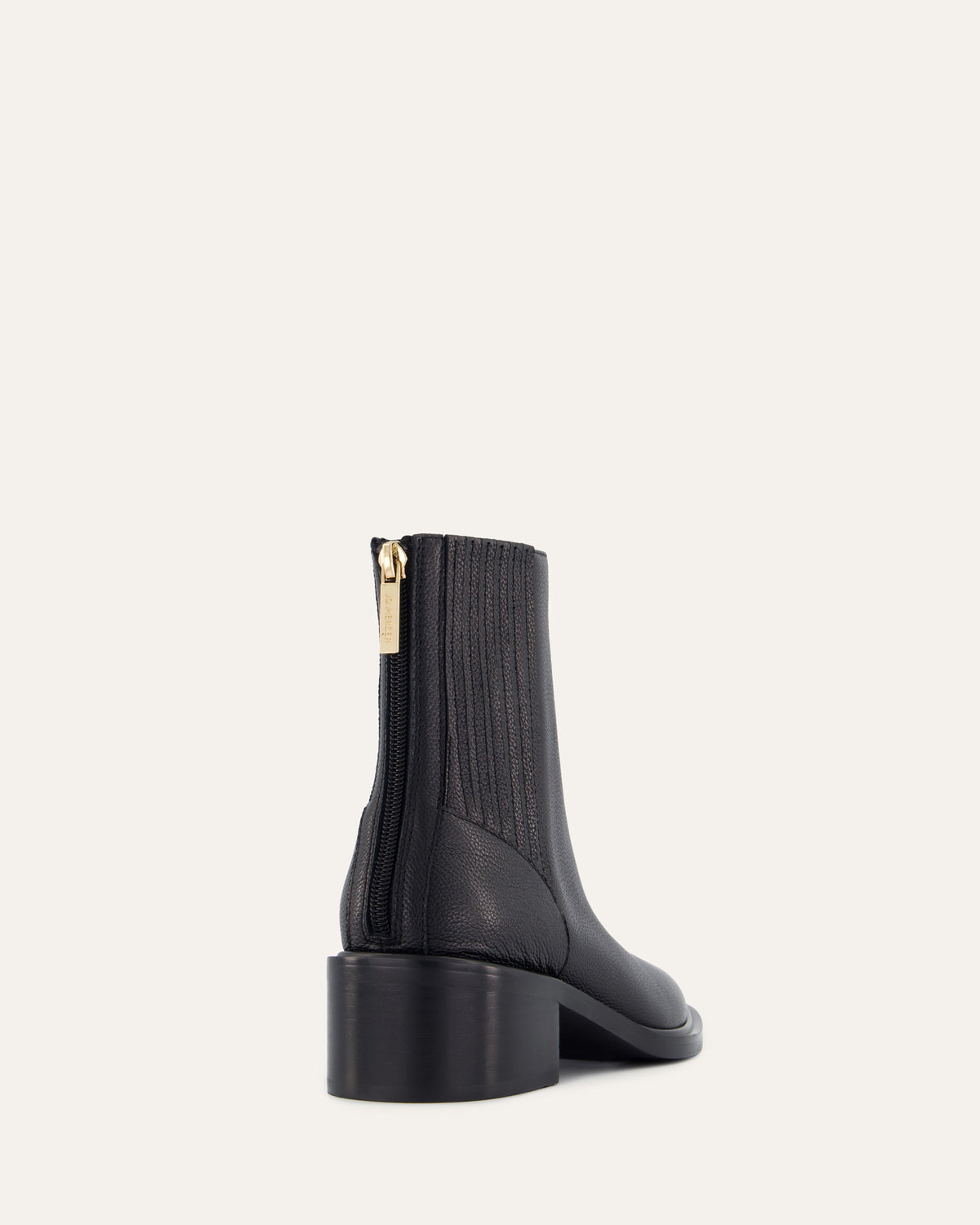 MASON FLAT ANKLE BOOTS BLACK LEATHER