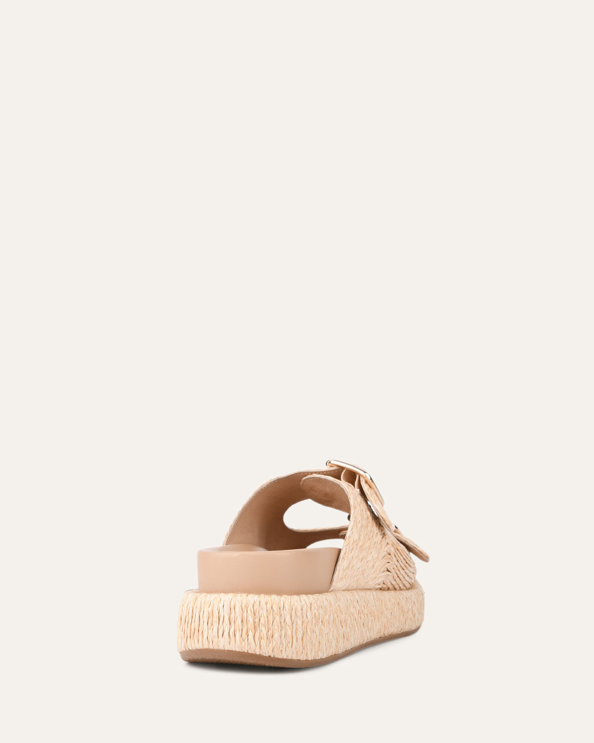 MISSY FLAT SANDALS NATURAL RAFFIA