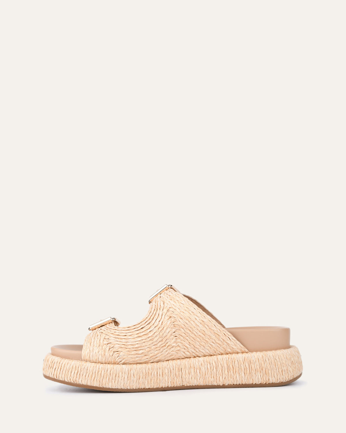 MISSY FLAT SANDALS NATURAL RAFFIA