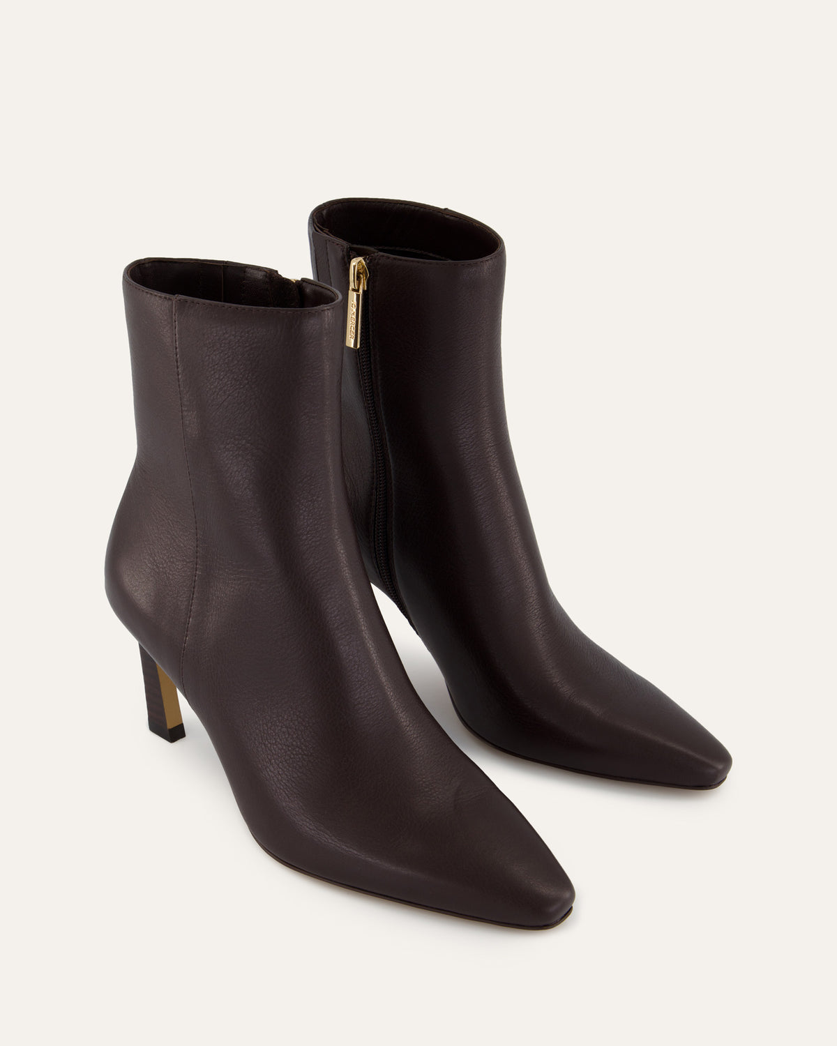 NESSIE MID ANKLE BOOTS BITTER CHOC LEATHER