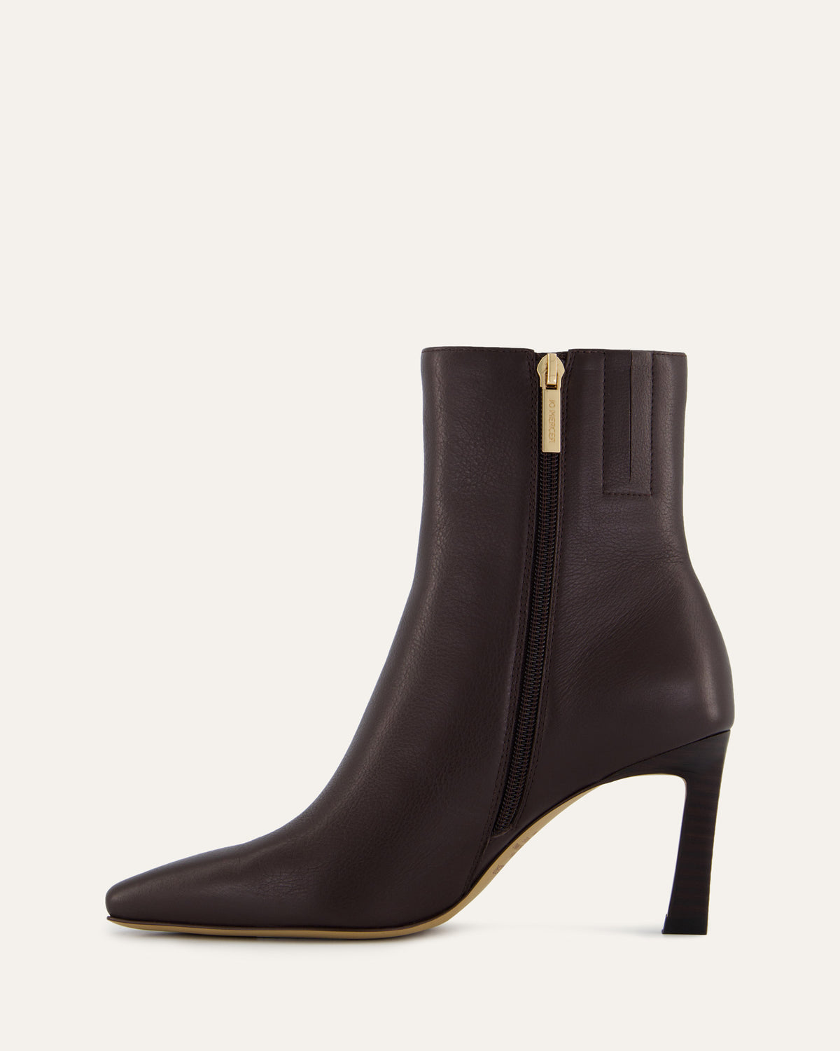 NESSIE MID ANKLE BOOTS BITTER CHOC LEATHER