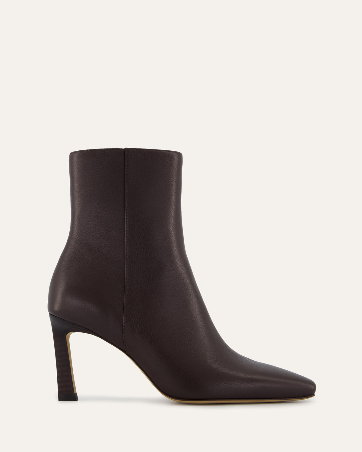 NESSIE MID ANKLE BOOTS BITTER CHOC LEATHER