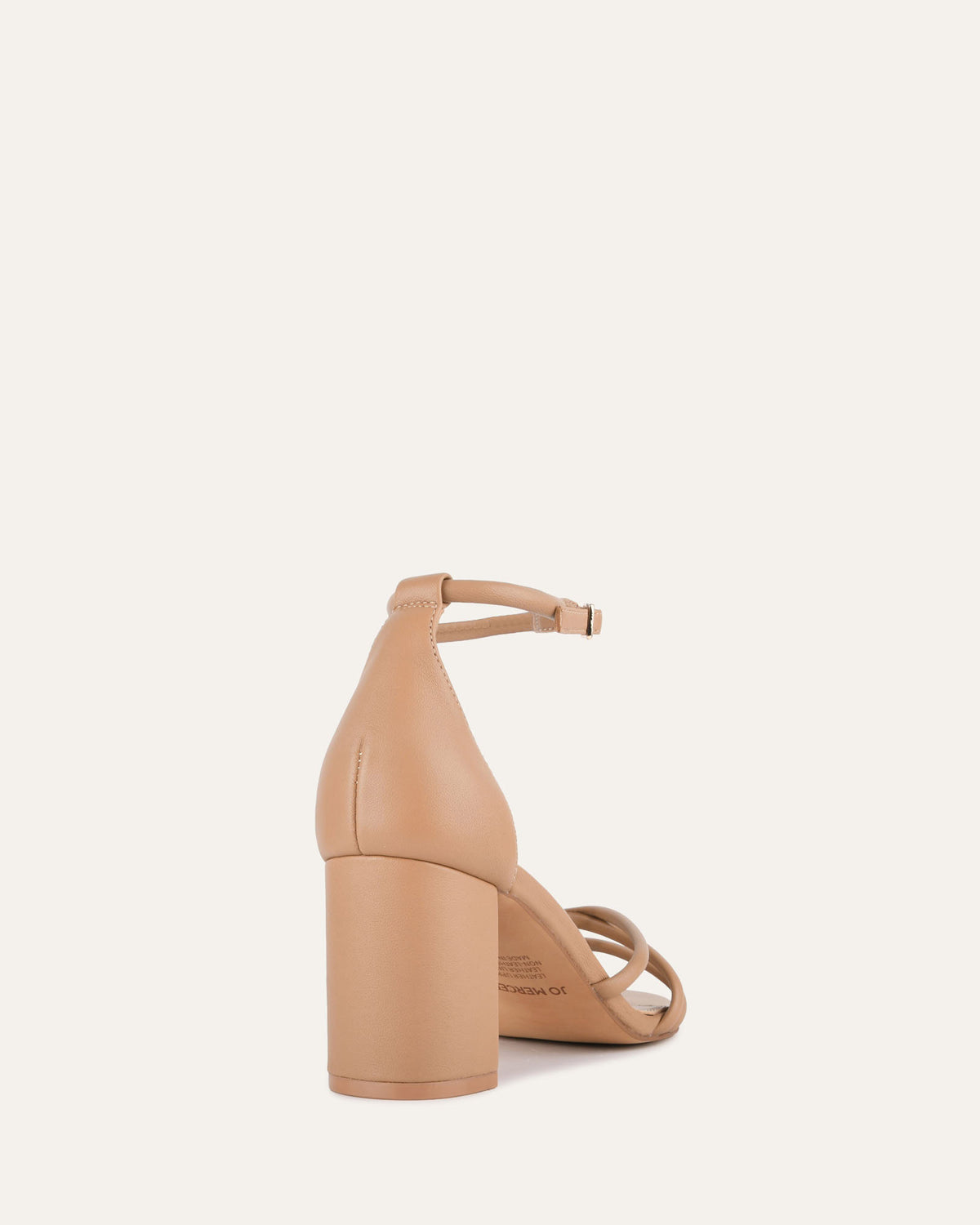 NICOLA MID HEEL SANDALS TAN LEATHER