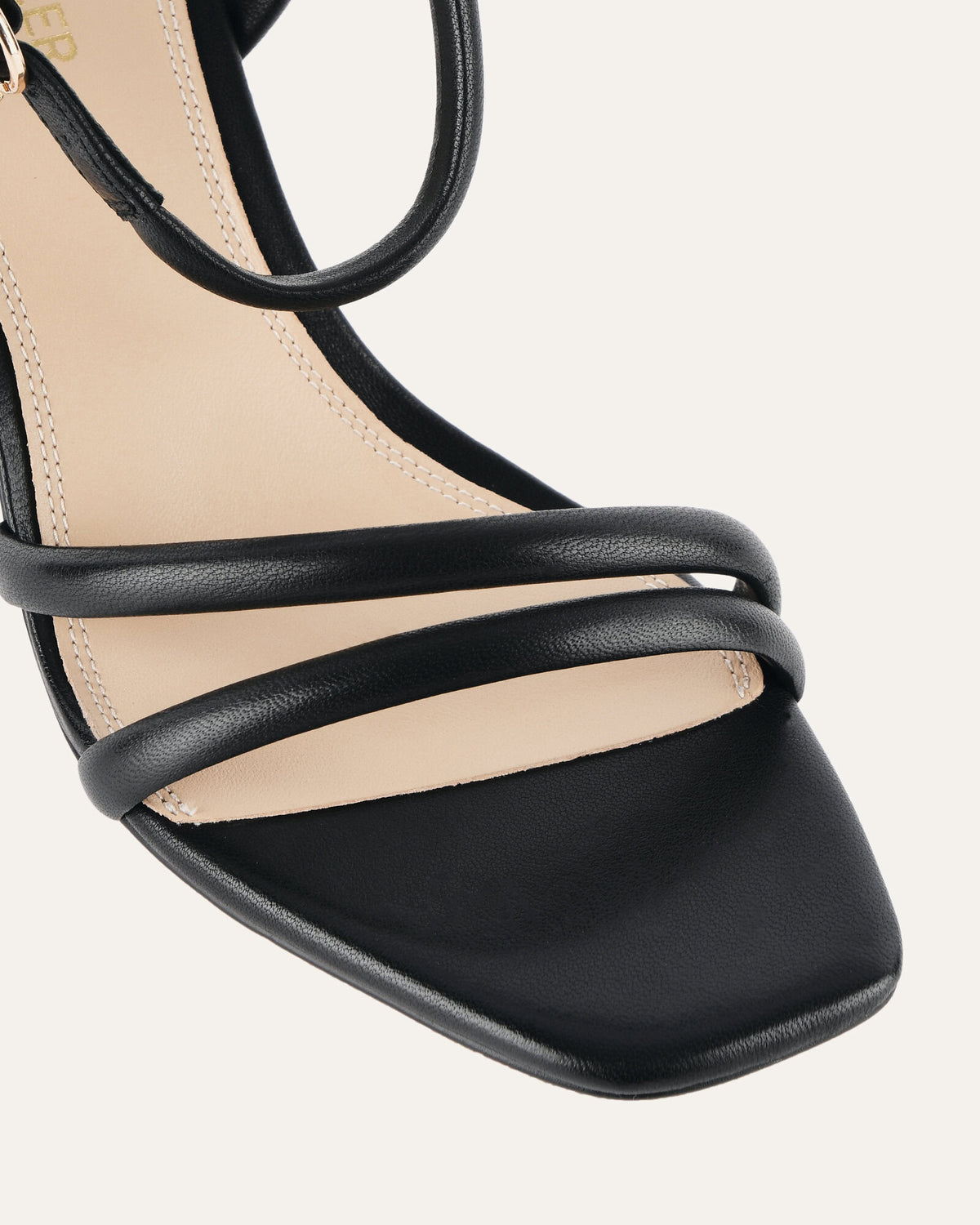 NINO HIGH HEEL SANDALS BLACK LEATHER