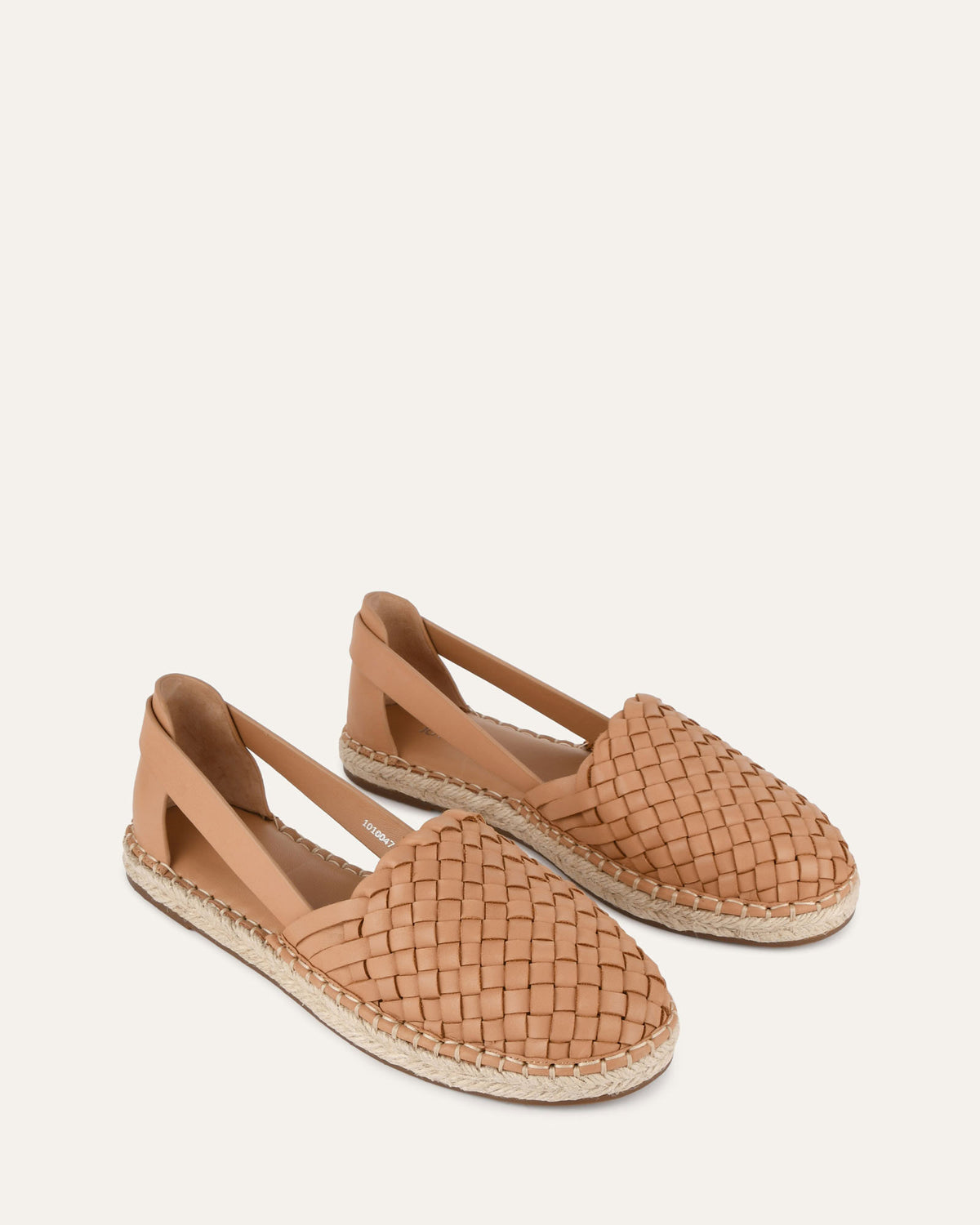 OPAL FLAT ESPADRILLES TOFFEE LEATHER