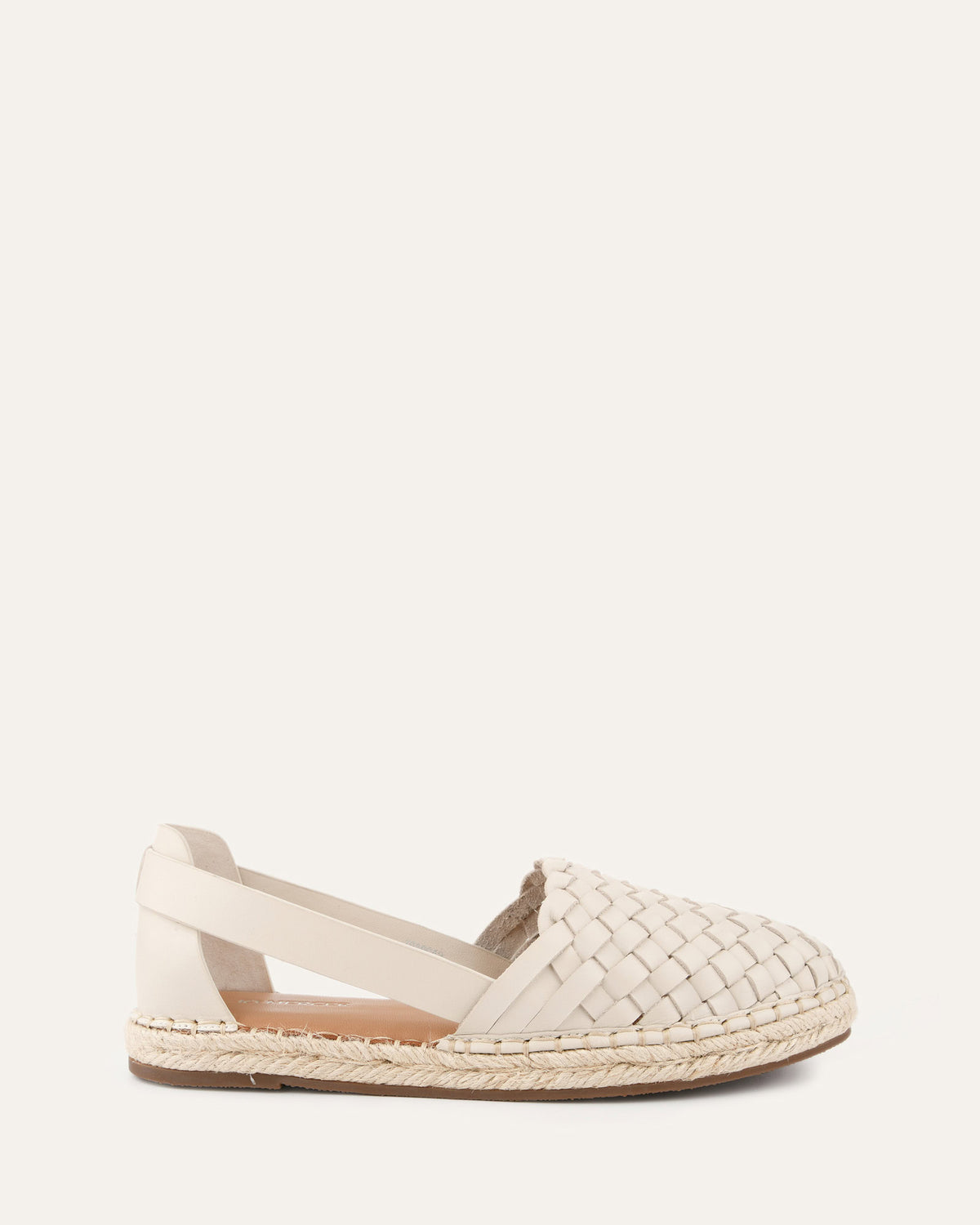 OPAL FLAT ESPADRILLES OFF WHITE LEATHER