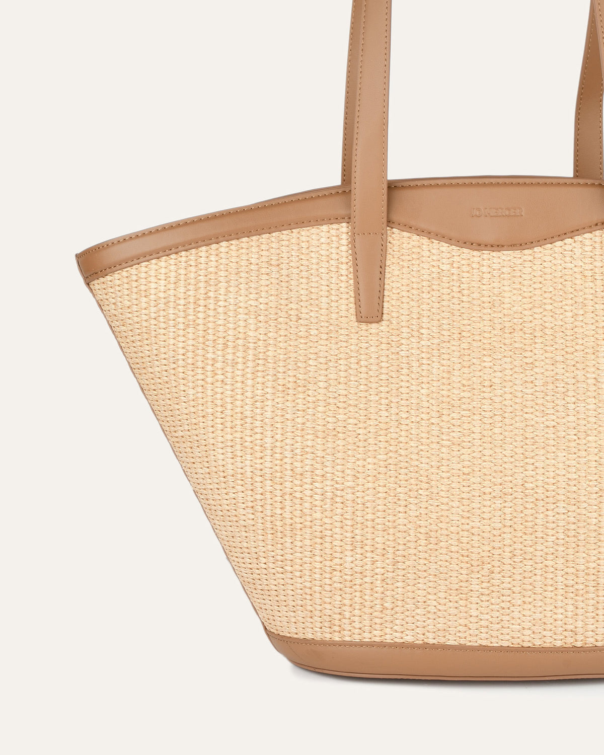 PAPI TOTE BAG CARAMEL RAFFIA