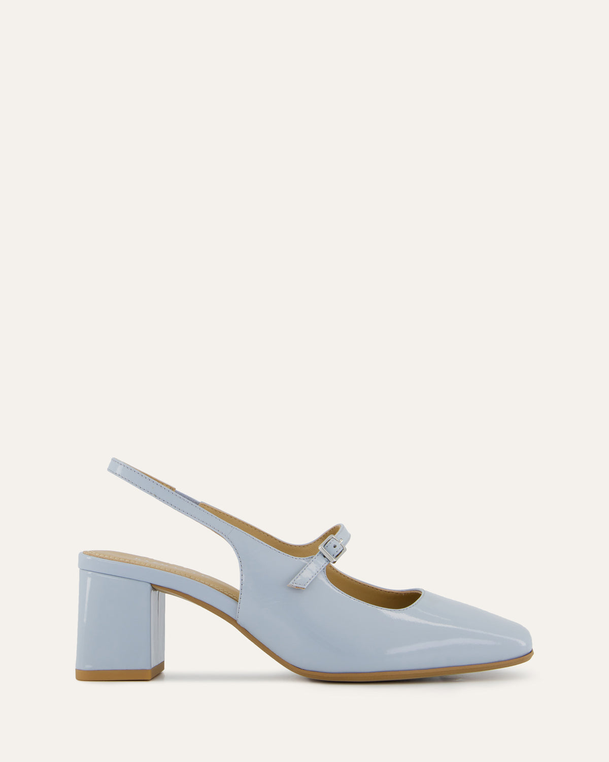 PEGGY LOW HEELS MIST BLUE PATENT