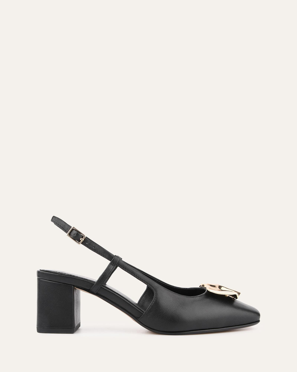 PETRA LOW HEELS BLACK LEATHER