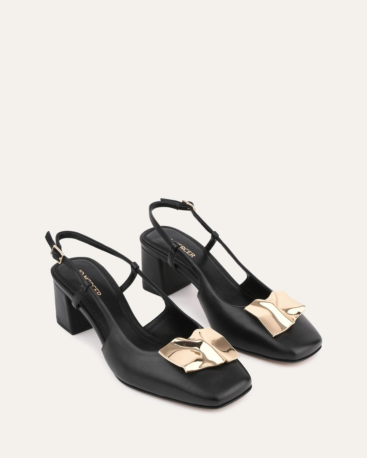 PETRA LOW HEELS BLACK LEATHER