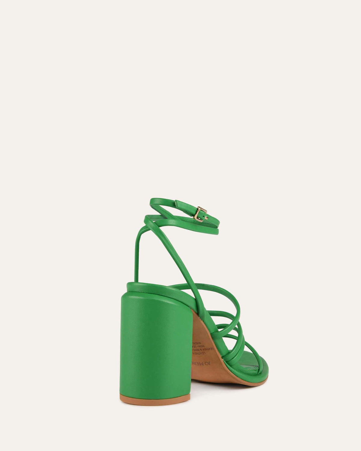 PIP HIGH HEEL SANDALS EMERALD GREEN LEATHER