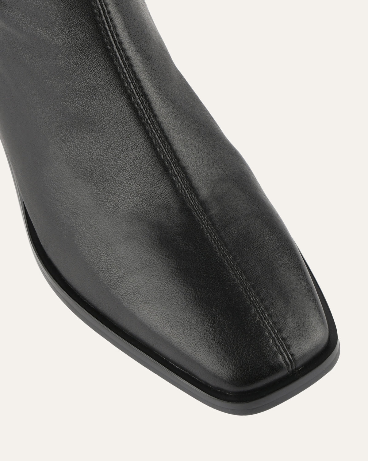 QUEENIE KNEE BOOTS BLACK LEATHER