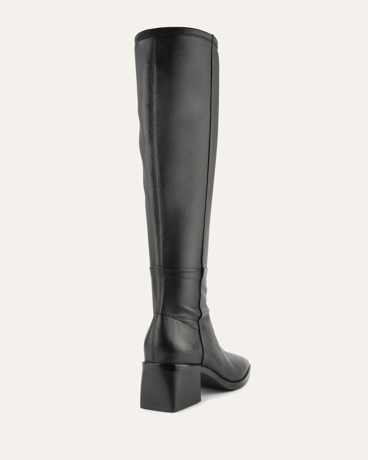 QUEENIE KNEE BOOTS BLACK LEATHER