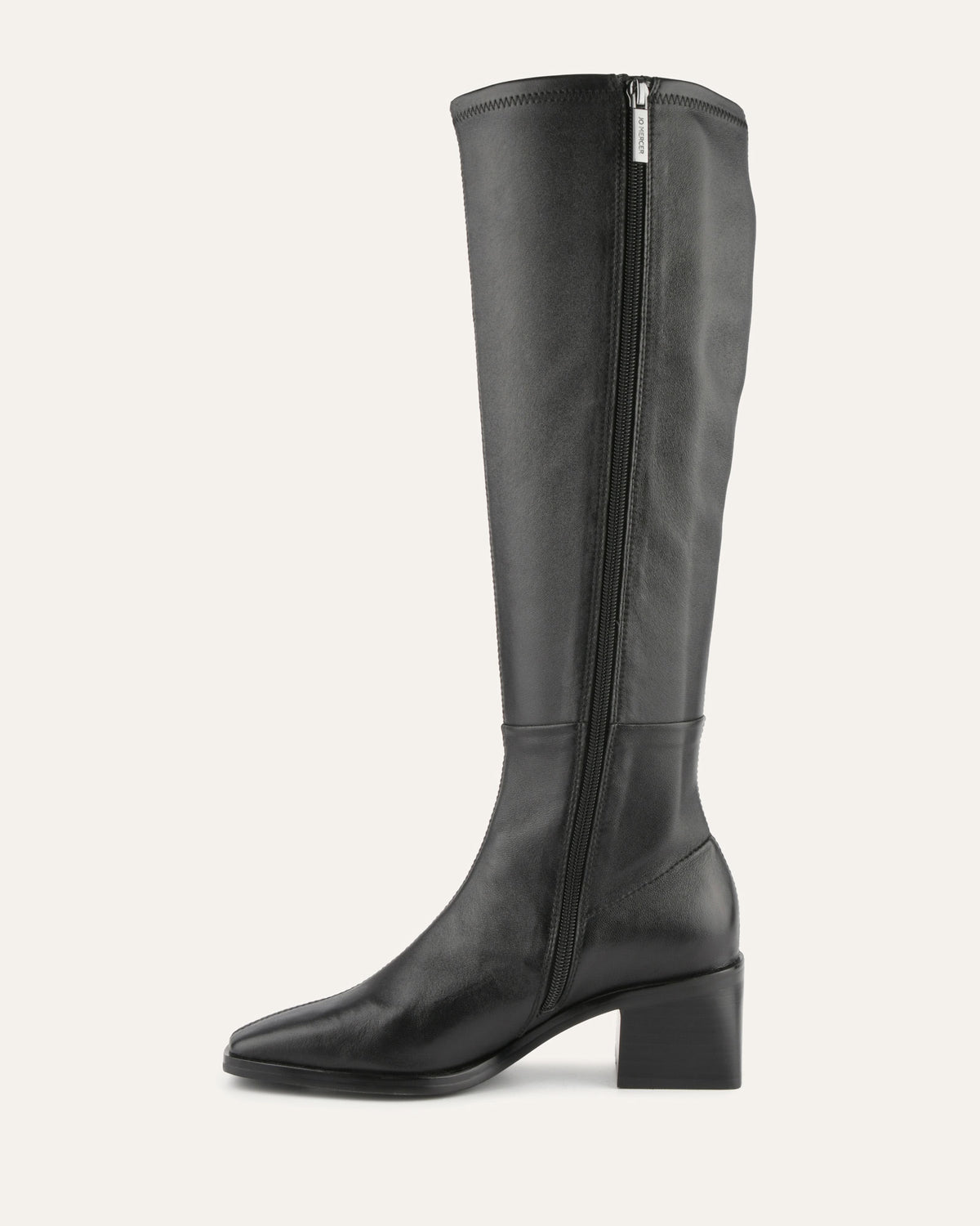 QUEENIE KNEE BOOTS BLACK LEATHER