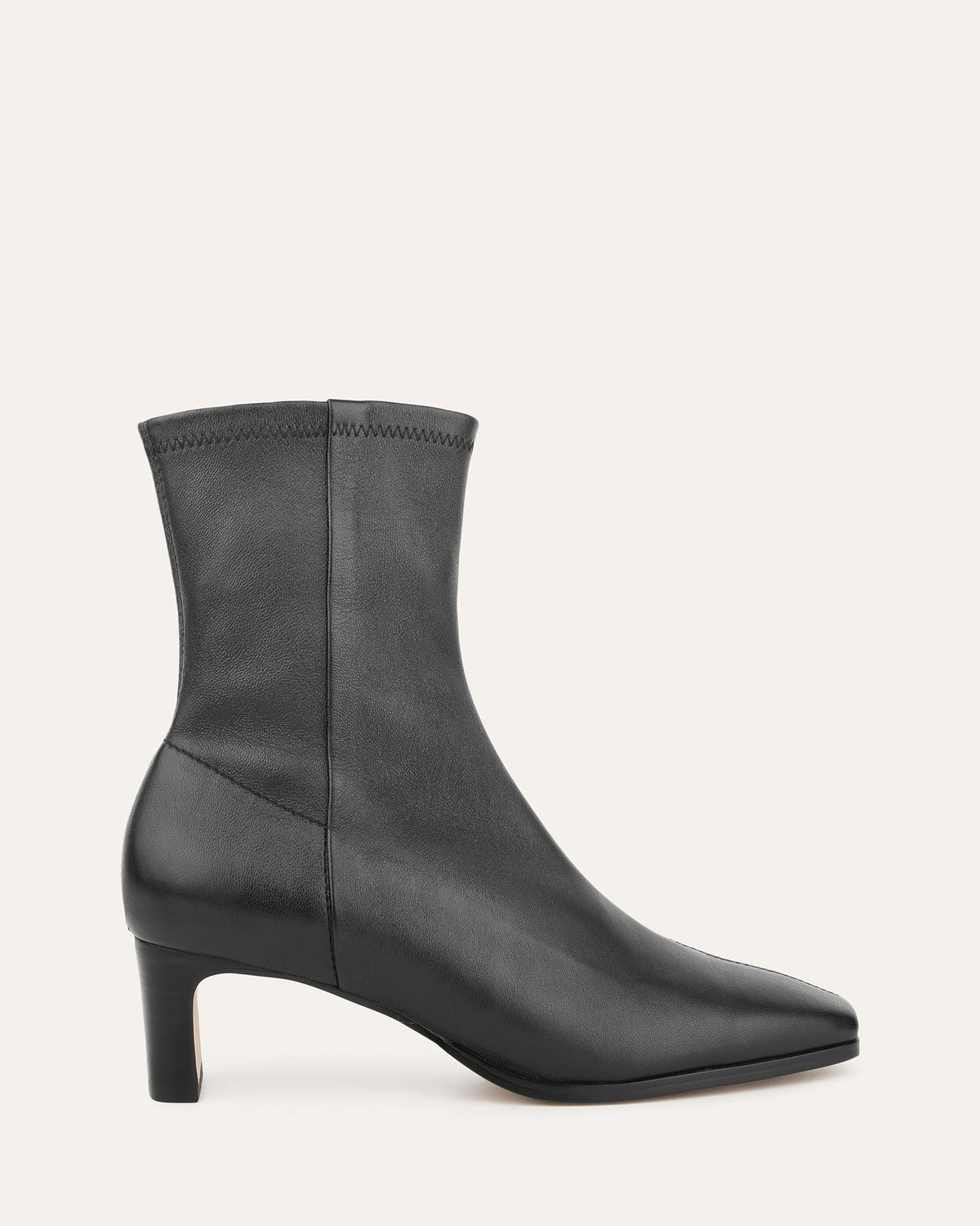 QUINCE MID ANKLE BOOTS BLACK LEATHER