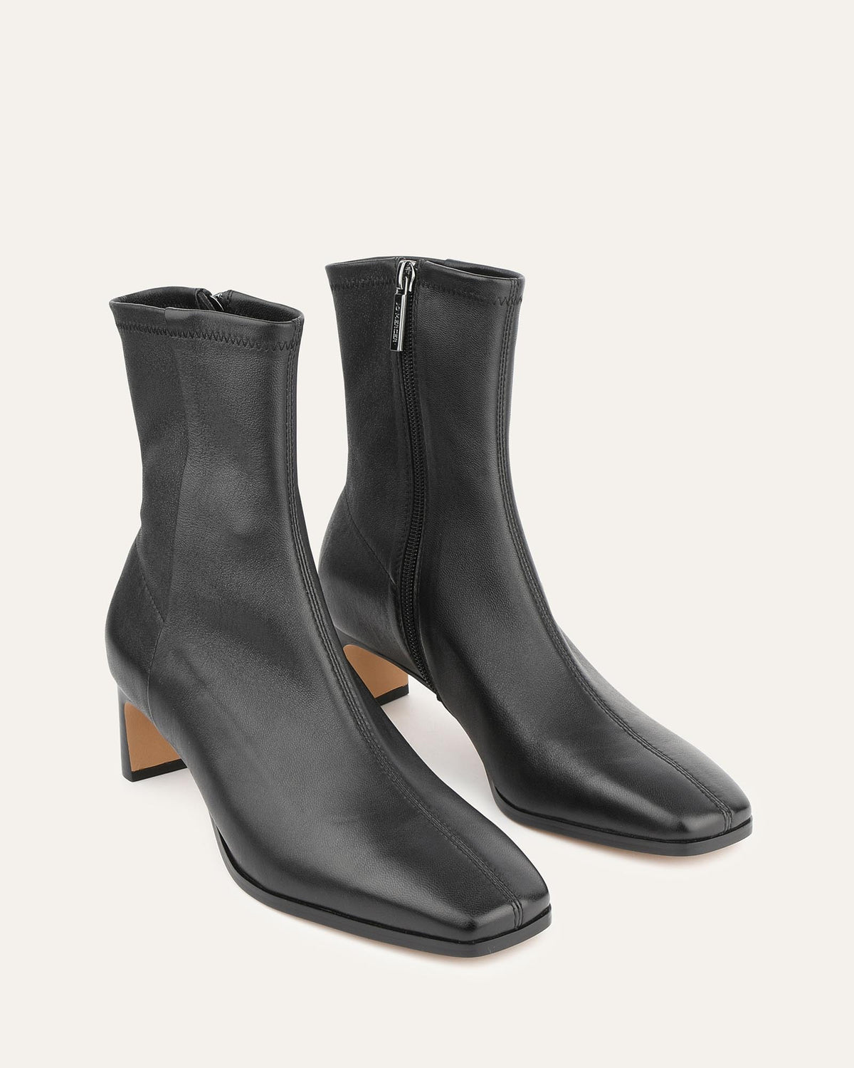 QUINCE MID ANKLE BOOTS BLACK LEATHER