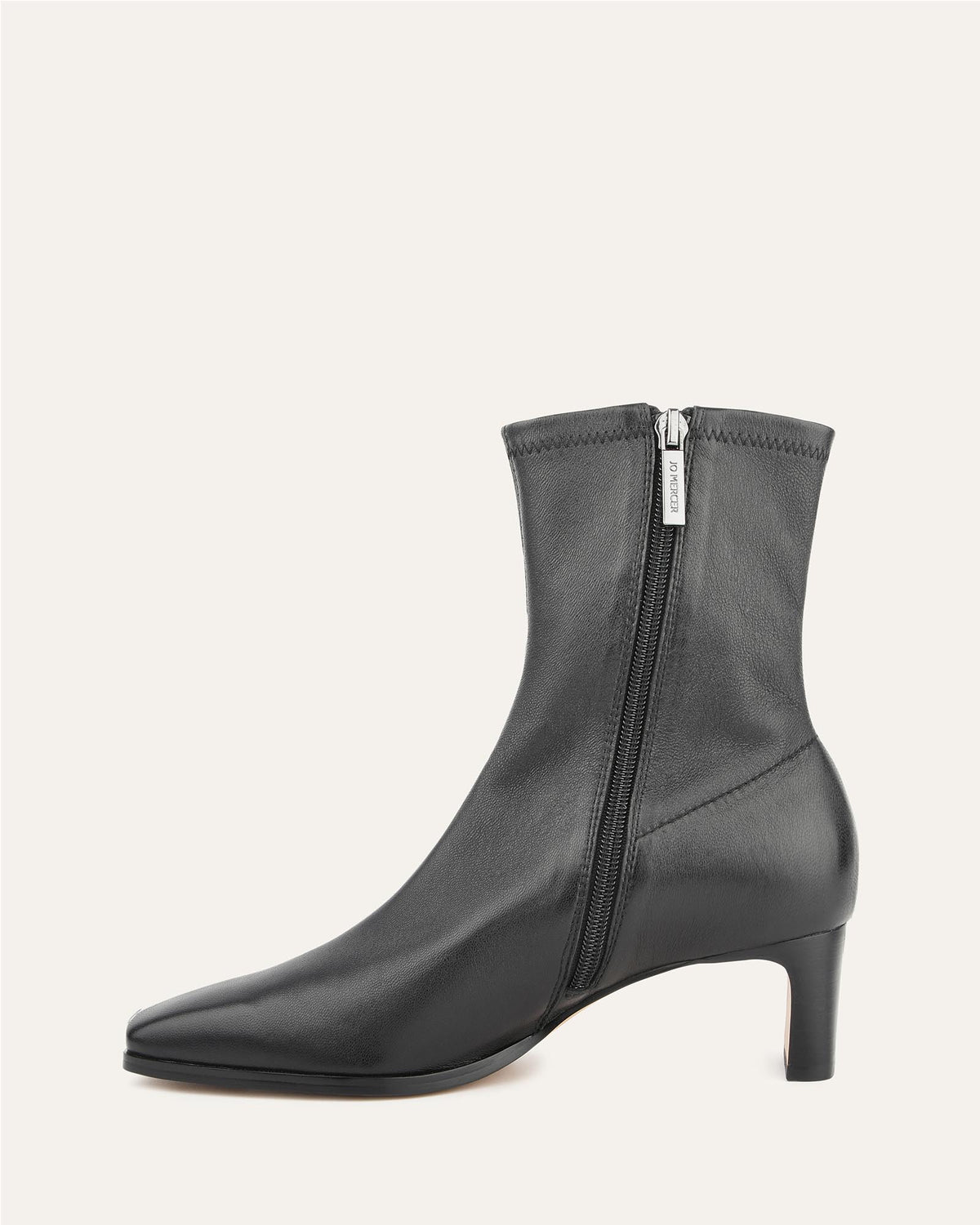 QUINCE MID ANKLE BOOTS BLACK LEATHER