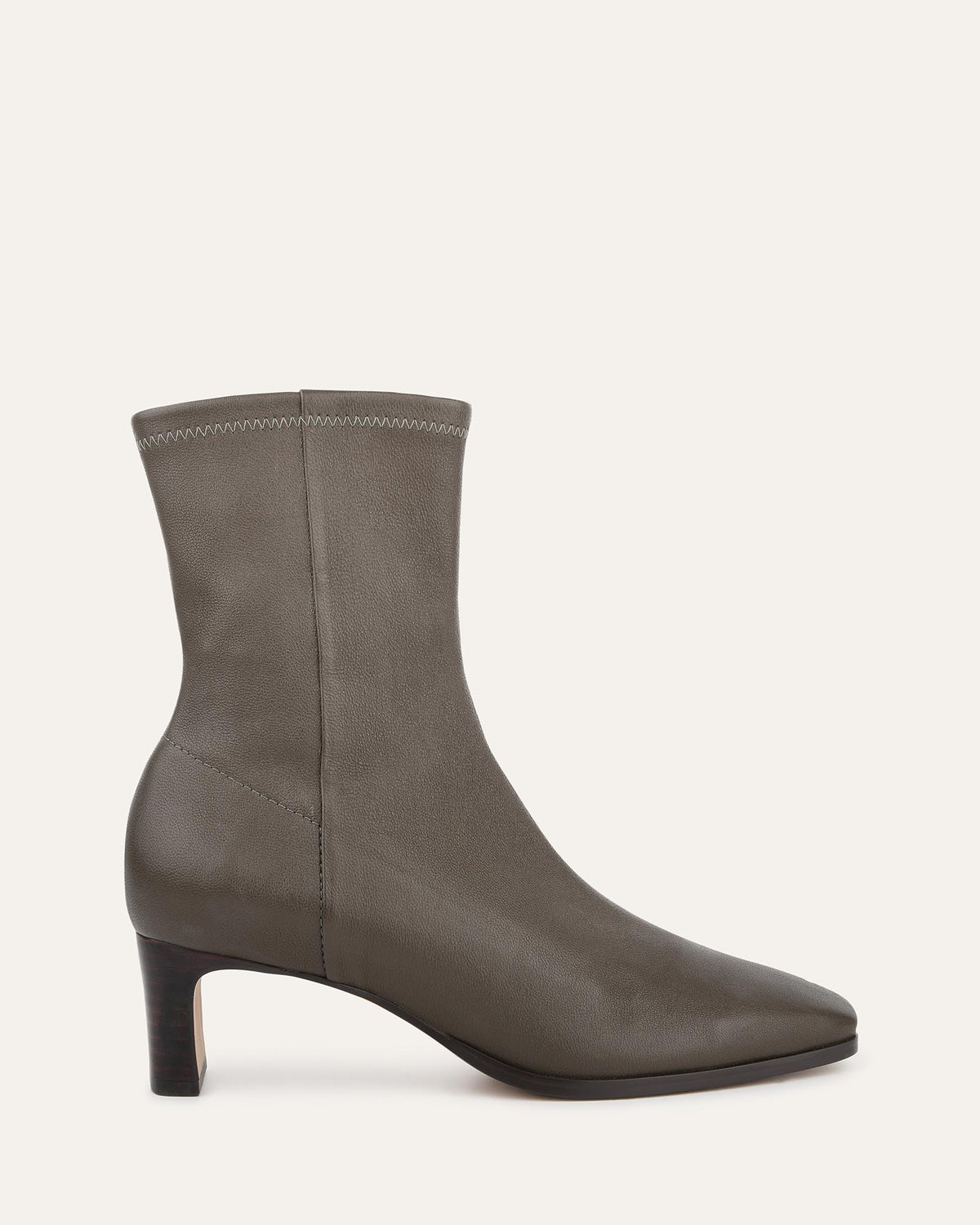 QUINCE MID ANKLE BOOTS DARK OLIVE LEATHER