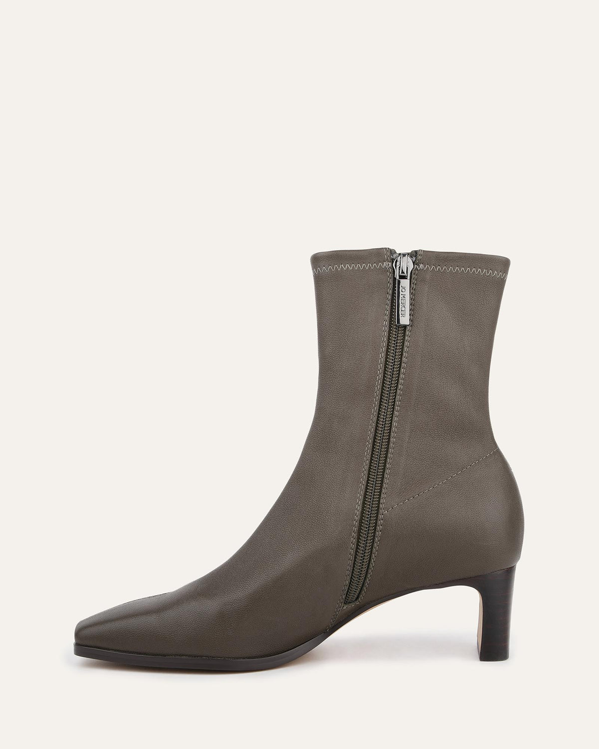 QUINCE MID ANKLE BOOTS DARK OLIVE LEATHER