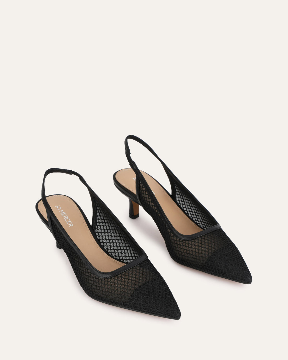 RIVA MID HEELS BLACK MESH