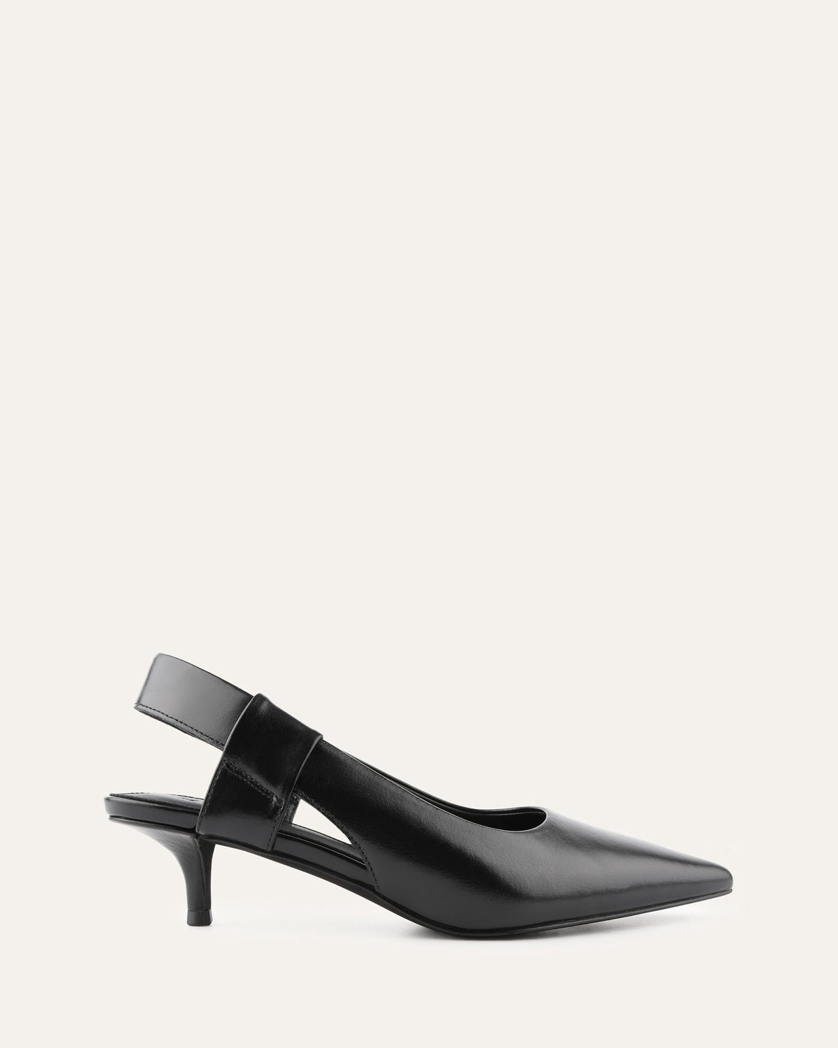 ROSA LOW HEELS BLACK LEATHER