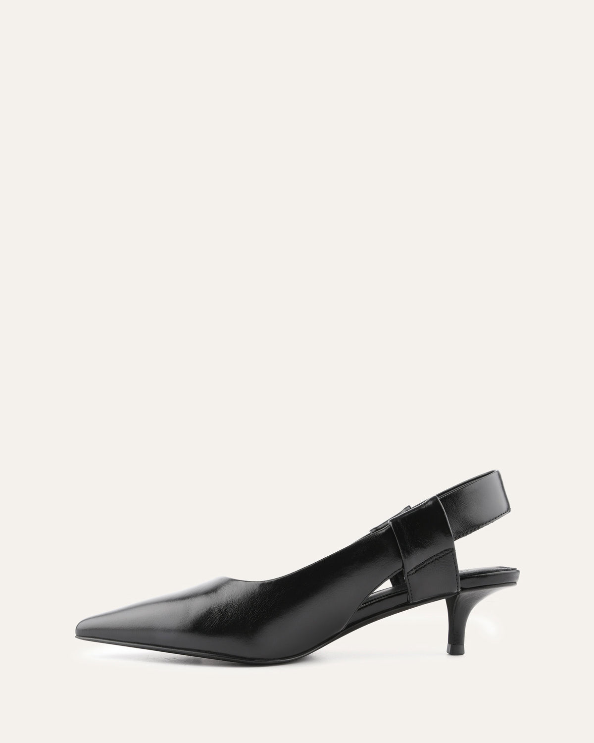 ROSA LOW HEELS BLACK LEATHER